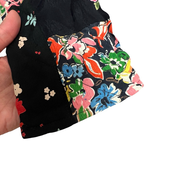 Mohito Women’s Vintage Inspired Patchwork Floral Blazer Jacket Black Boho Small - Picture 4 of 16